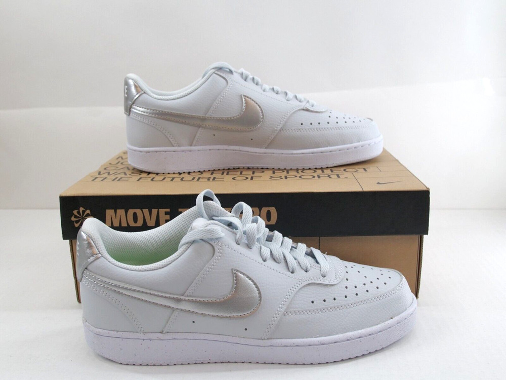 Nike Court Vision‎ Low Women's Shoes Pure Platinum Silver DH3158-002 W10/M8.5